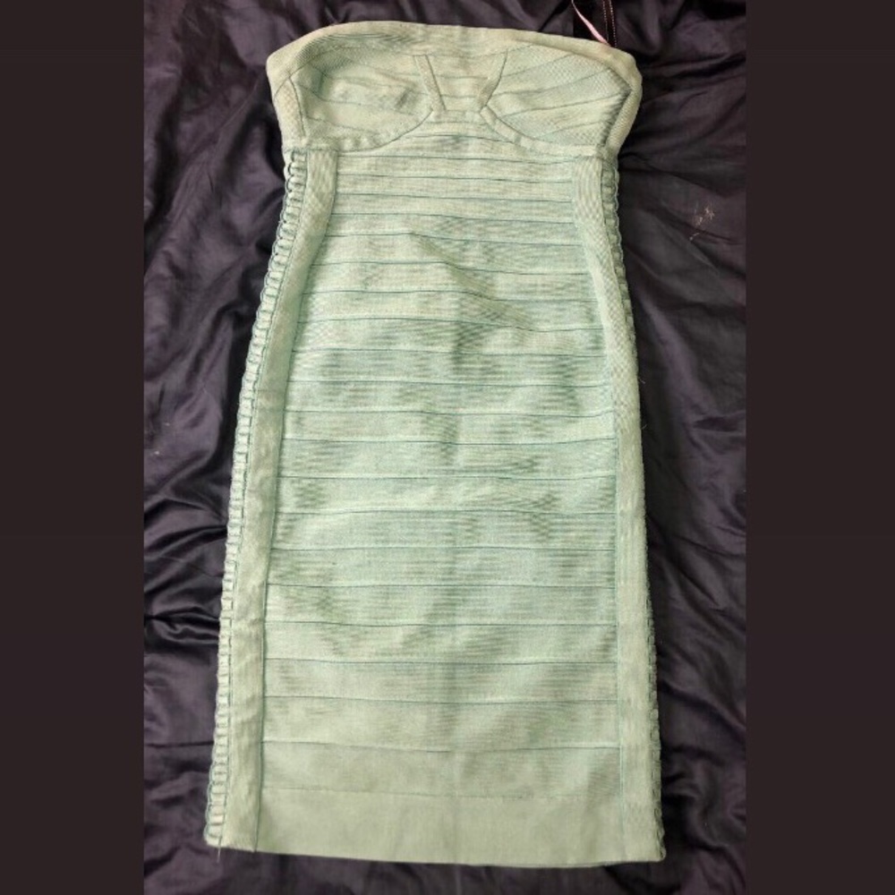 Herve Leger baby blue dress